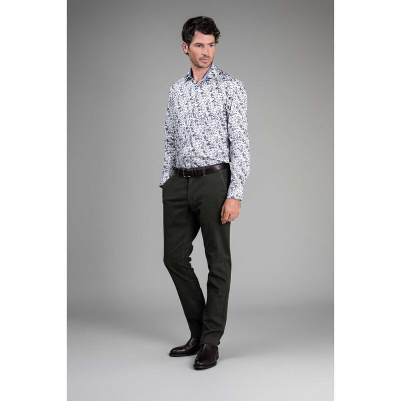 Rembrandt Barbican White Garden Floral Print Shirt image number 2